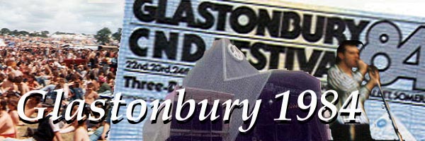 Glastonbury 84 banner