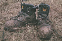 Ankle deep in mud!